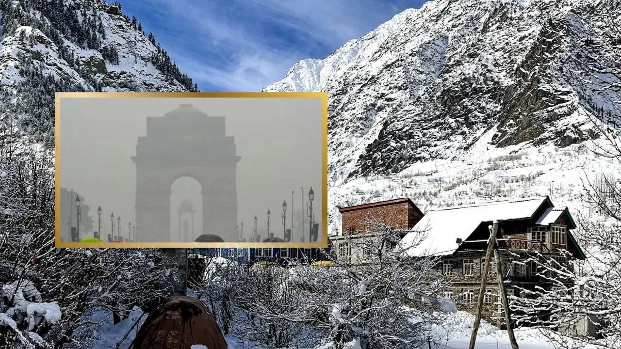 Yellow Alert Fog Hits Delhi: Fresh Snow in Himalayas, Plains Rain Alert
